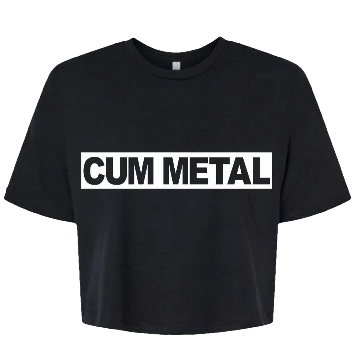 "Cum Metal" Black Crop Top