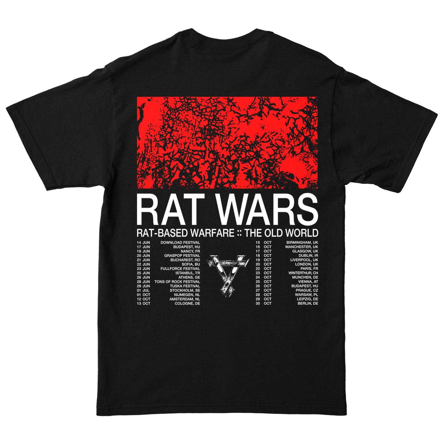 "RAT-BASED WARFARE :: THE OLD WORLD" Black T-Shirt