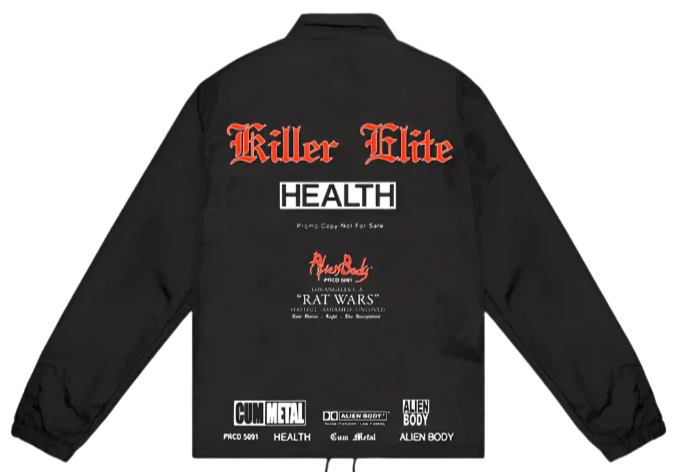 "HEALTH x AlienBody (Killer Elite Variant)" Black Windbreaker