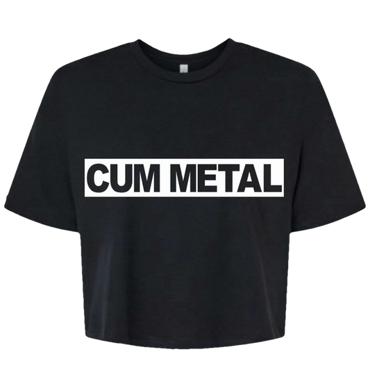 "Cum Metal" Black Crop Top