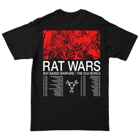 "RAT-BASED WARFARE :: THE OLD WORLD" Black T-Shirt