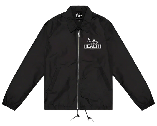 "HEALTH x AlienBody" Black Windbreaker