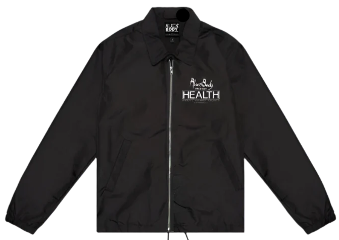 "HEALTH x AlienBody (Killer Elite Variant)" Black Windbreaker